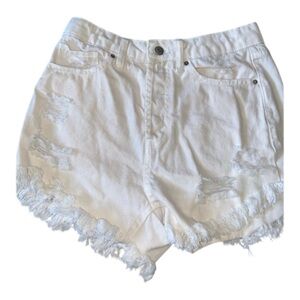 Wild Fable White Denim Distressed Shorts - Size 4